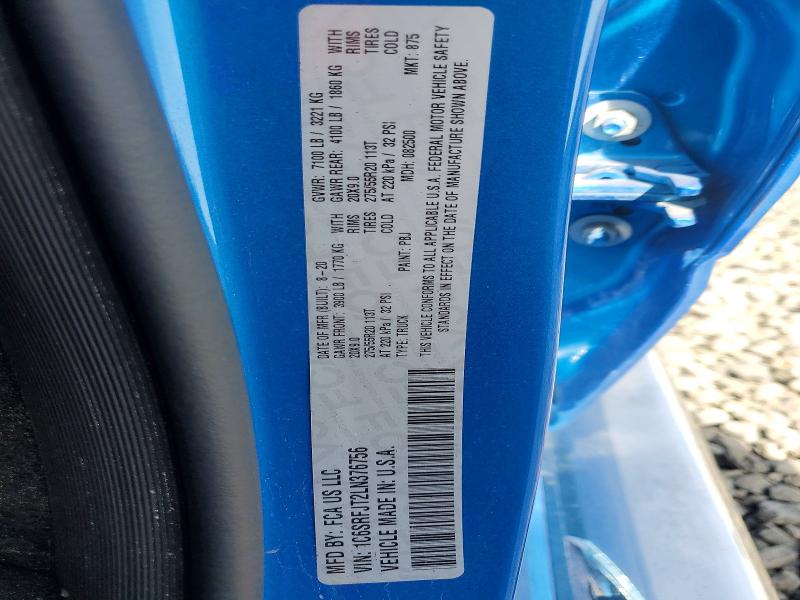 2020 Ram 1500 მანქანა იყიდება აუქციონზე, vin: 1C6SRFJT2LN376756, აუქციონის ნომერი: 52219766