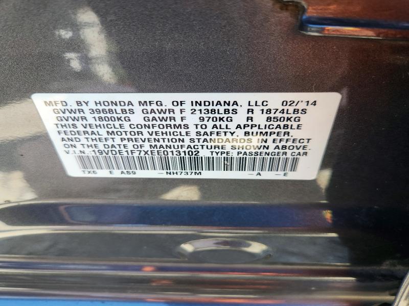 53140536 :رقم المزاد ، 19VDE1F7XEE013102 vin ، 2014 Acura Ilx مزاد بيع