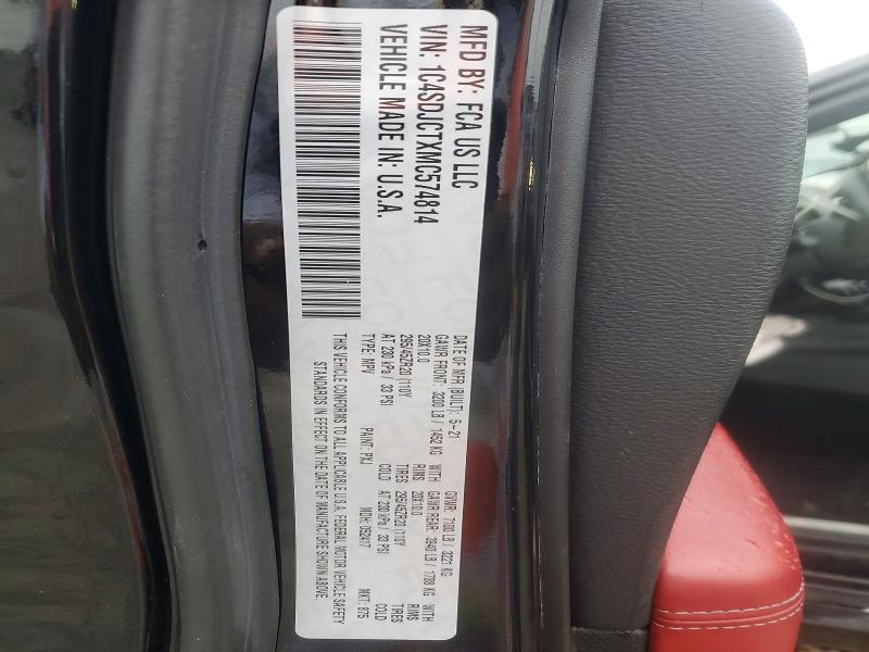 Продажа на аукционе авто 2021 Dodge Durango, vin: 1C4SDJCTXMC574814, номер лота: 51866436