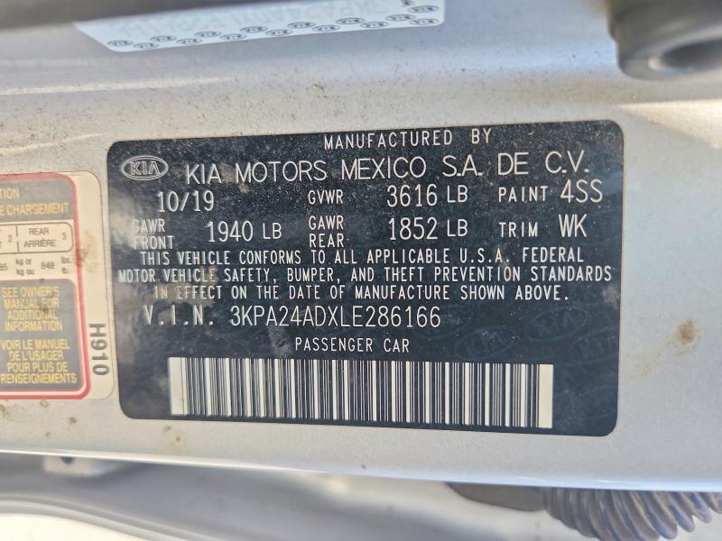 Продаж на аукціоні авто 2020 Kia Rio, vin: 3KPA24ADXLE286166, номер лоту: 53826026