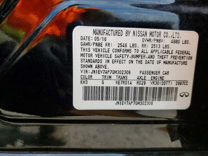 Продажа на аукционе авто 2016 Infiniti Q50, vin: JN1EV7AP7GM302306, номер лота: 54104016