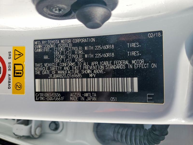 Продажа на аукционе авто 2018 Lexus Nx 300, vin: JTJBARBZ0J2169685, номер лота: 52745456