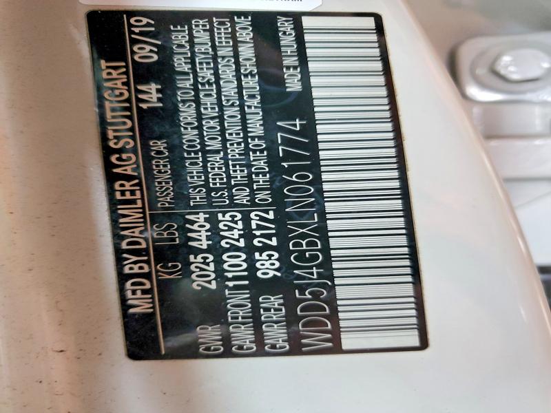 2020 Mercedes-benz Cla მანქანა იყიდება აუქციონზე, vin: WDD5J4GBXLN061774, აუქციონის ნომერი: 53183986