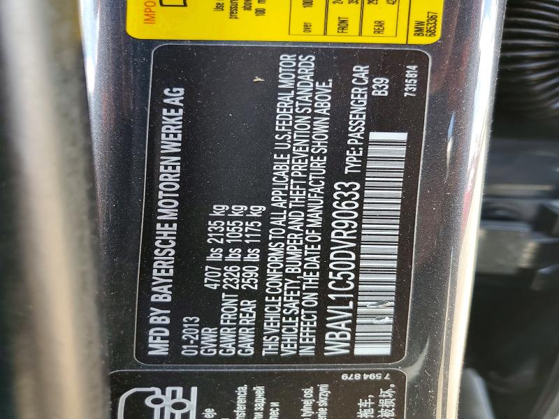 54156076 :رقم المزاد ، WBAVL1C50DVR90633 vin ، 2013 Bmw X1 مزاد بيع