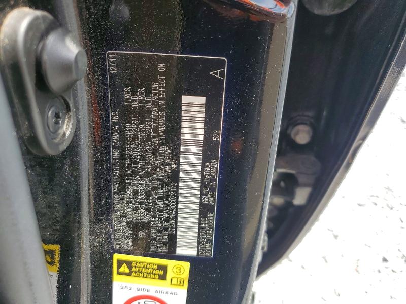 Aukcja sprzedaży 2012 Lexus Rx, vin: 2T2ZK1BA3CC073172, numer aukcji: 55229576
