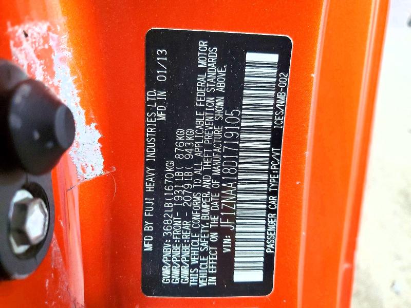 54967496 :رقم المزاد ، JF1ZNAA18D1719105 vin ، 2013 Scion Fr-s مزاد بيع