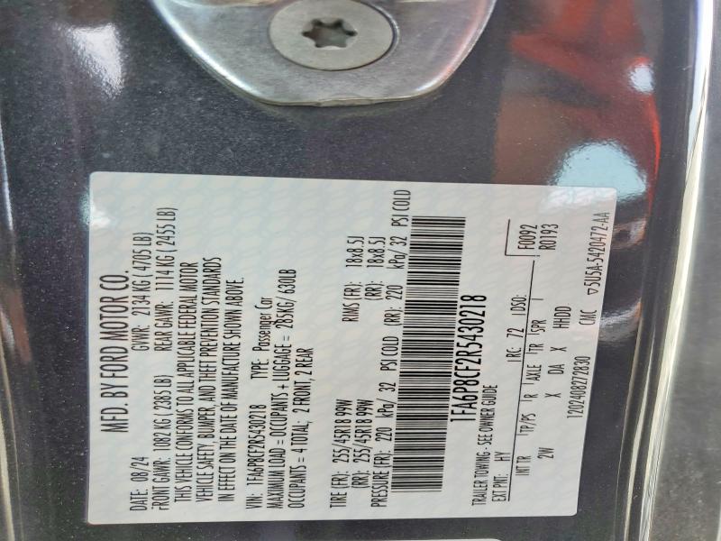 Продажа на аукционе авто 2024 Ford Mustang, vin: 1FA6P8CF2R5430218, номер лота: 51749956