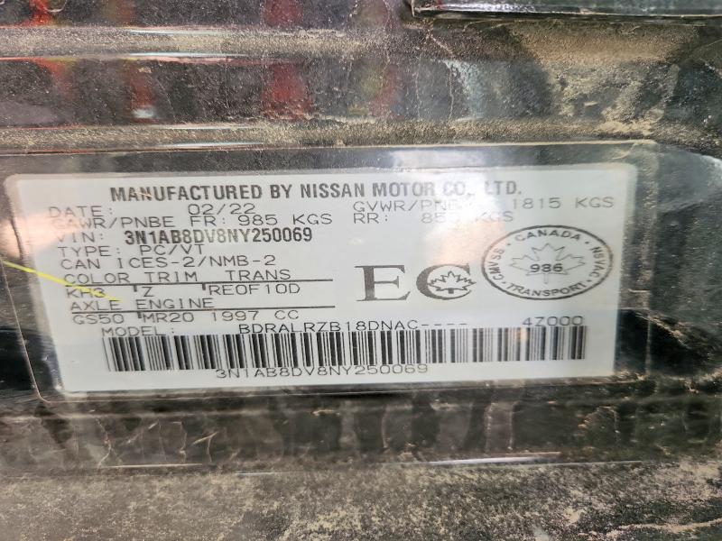 Продаж на аукціоні авто 2022 Nissan Sentra, vin: 3N1AB8DV8NY250069, номер лоту: 52241126