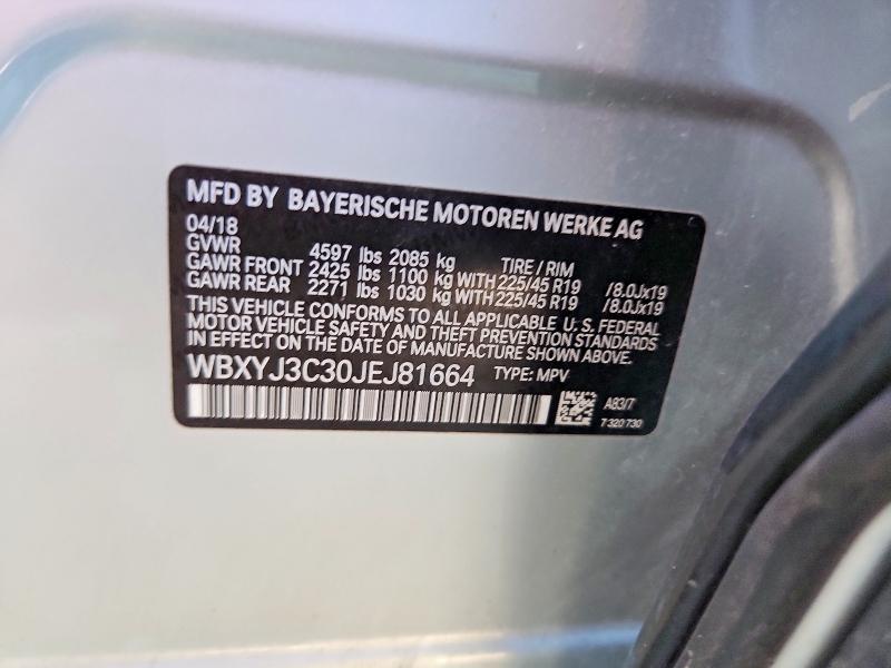 Продаж на аукціоні авто 2018 Bmw X2, vin: WBXYJ3C30JEJ81664, номер лоту: 52197196