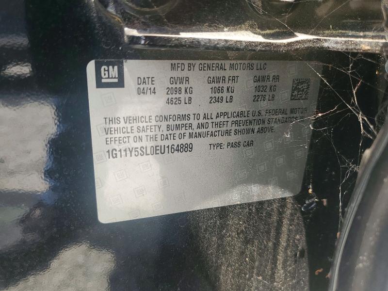 54172296 :رقم المزاد ، 1G11Y5SL0EU164889 vin ، 2014 Chevrolet Impala مزاد بيع