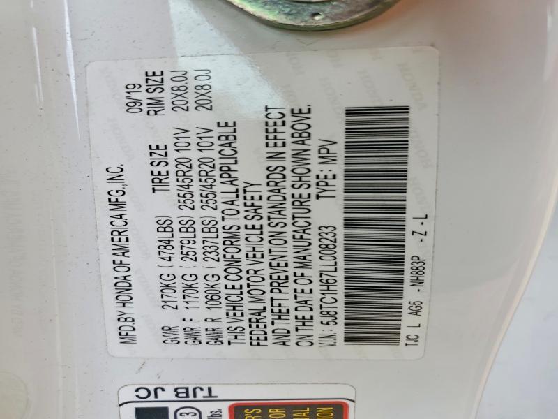 Aukcja sprzedaży 2020 Acura Rdx, vin: 5J8TC1H67LL008233, numer aukcji: 52528846