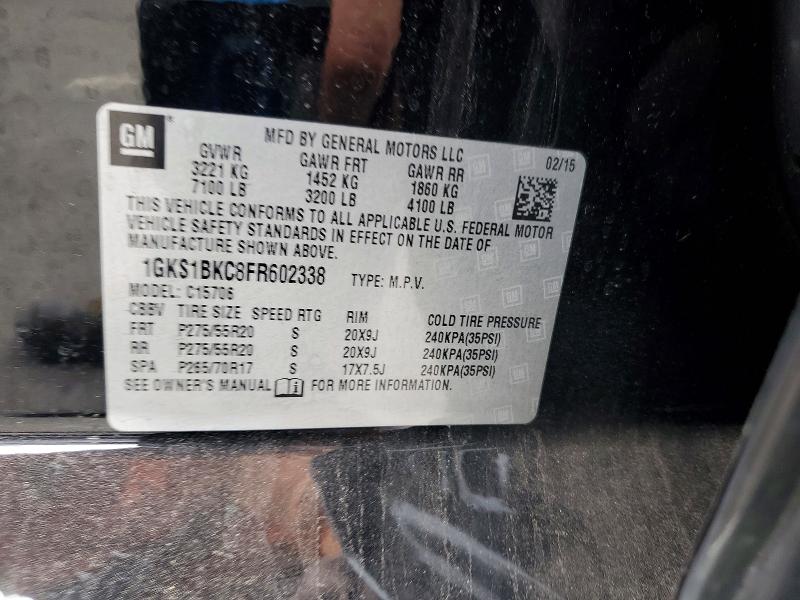 Продаж на аукціоні авто 2015 Gmc Yukon, vin: 1GKS1BKC8FR602338, номер лоту: 52558346