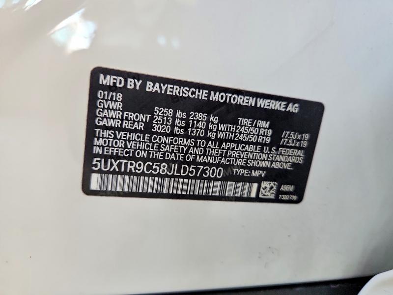 Продажа на аукционе авто 2018 Bmw X3, vin: 5UXTR9C58JLD57300, номер лота: 52313356