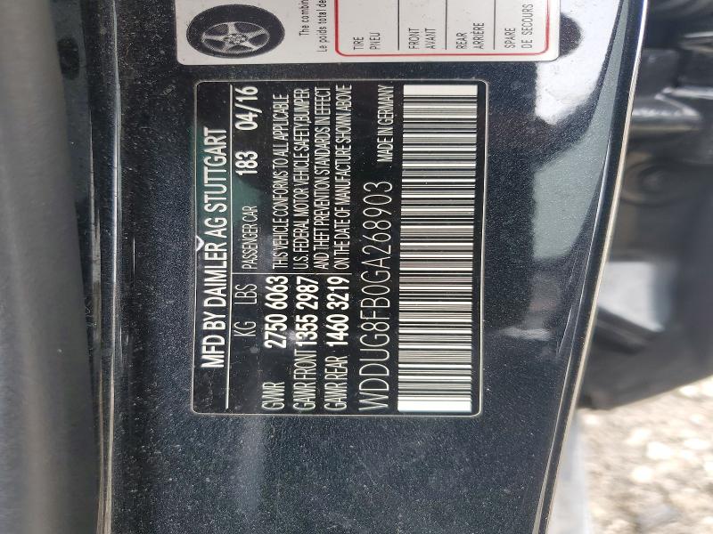 Продажа на аукционе авто 2016 Mercedes-benz S, vin: WDDUG8FB0GA268903, номер лота: 52300856