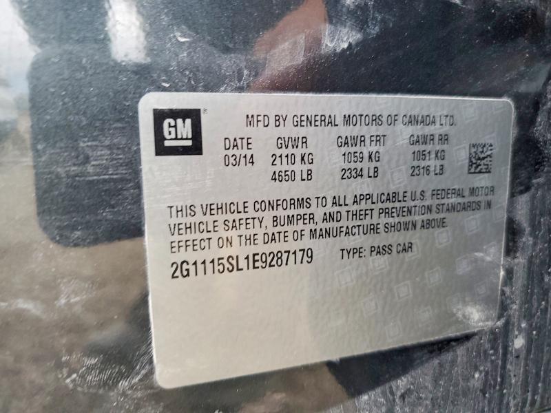 2014 Chevrolet Impala მანქანა იყიდება აუქციონზე, vin: 2G1115SL1E9287179, აუქციონის ნომერი: 53308536