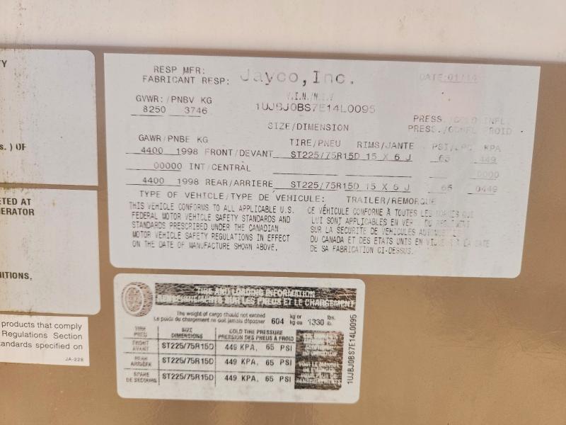 Aukcja sprzedaży 2014 Jayco White Hawk, vin: 1UJBJ0BS7E14L0095, numer aukcji: 51785516