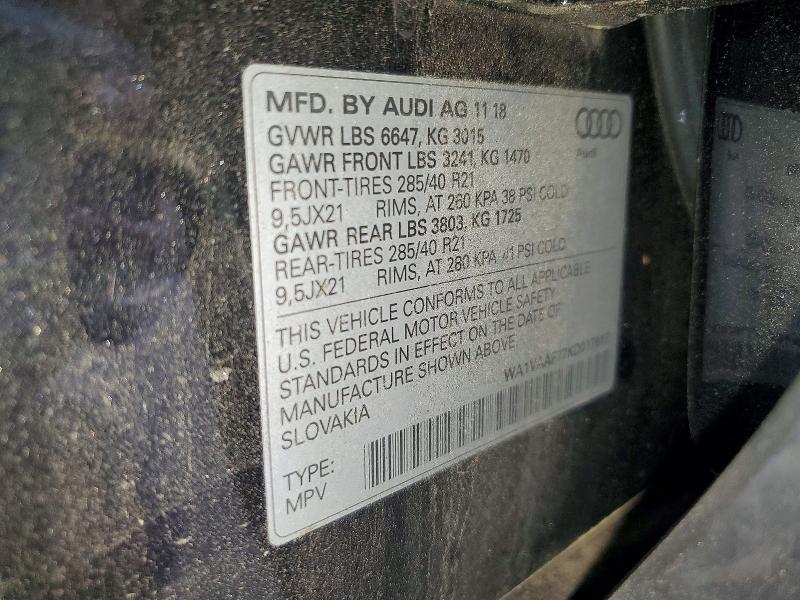 Продаж на аукціоні авто 2019 Audi Q7, vin: WA1VAAF77KD017817, номер лоту: 54073206