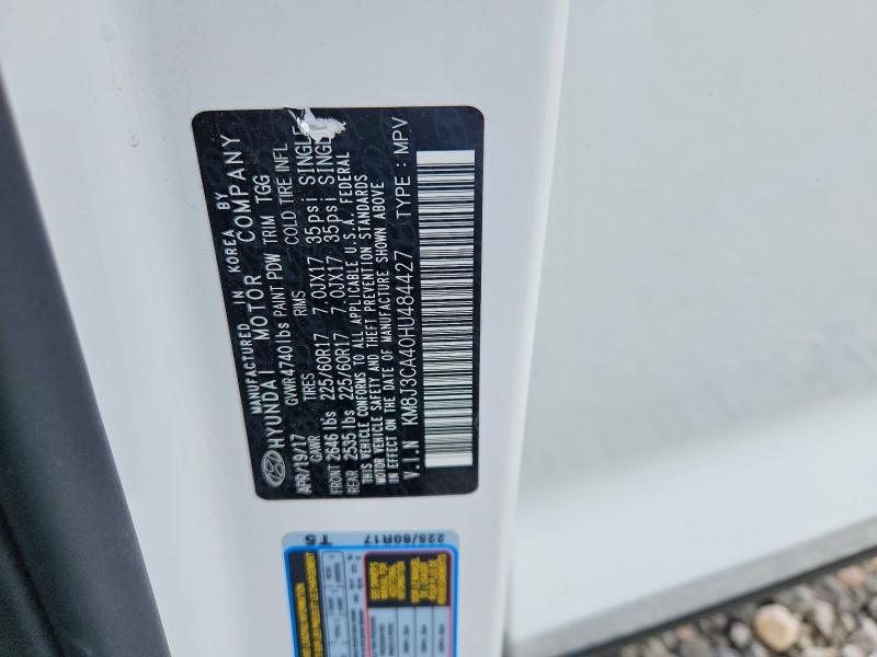 54818636 :رقم المزاد ، KM8J3CA40HU484427 vin ، 2017 Hyundai Tucson مزاد بيع