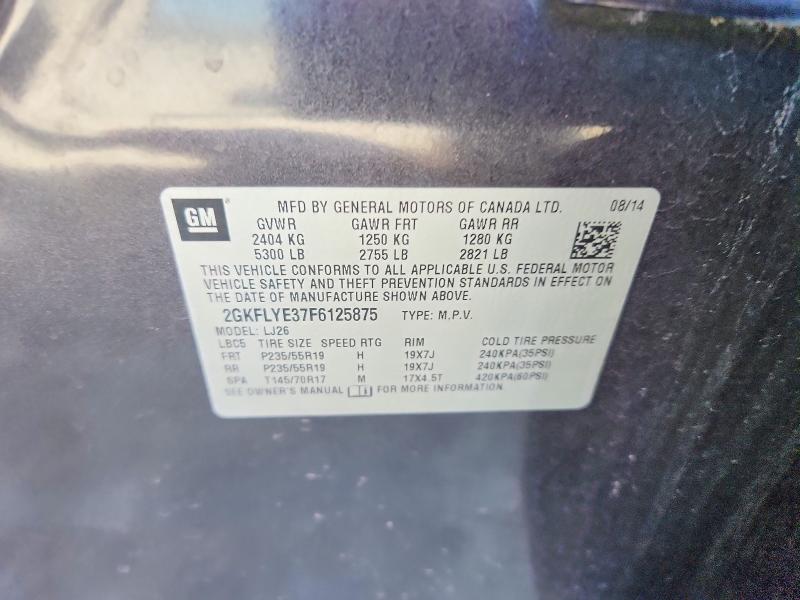 2015 Gmc Terrain მანქანა იყიდება აუქციონზე, vin: 2GKFLYE37F6125875, აუქციონის ნომერი: 52147256