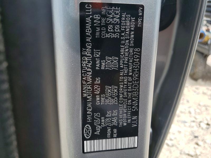 Продаж на аукціоні авто 2024 Hyundai Tucson, vin: 5NMJB3DE9RH304978, номер лоту: 55046406