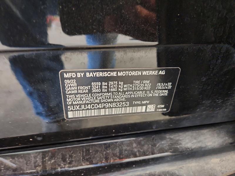 Aukcja sprzedaży 2023 Bmw X5, vin: 5UXJU4C04P9N83253, numer aukcji: 54960756