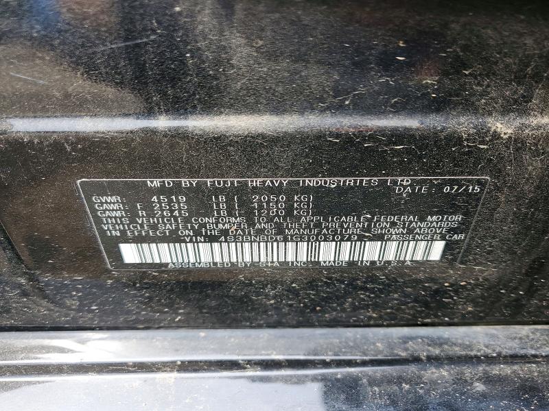 52178196 :رقم المزاد ، 4S3BNBD61G3003079 vin ، 2016 Subaru Legacy مزاد بيع