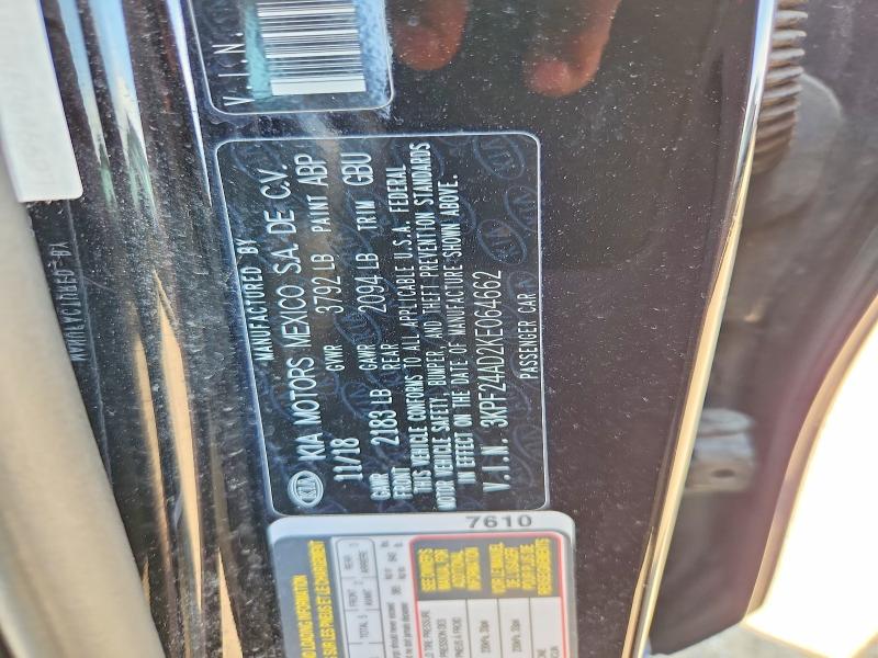 Продаж на аукціоні авто 2019 Kia Forte, vin: 3KPF24AD2KE064662, номер лоту: 54116066