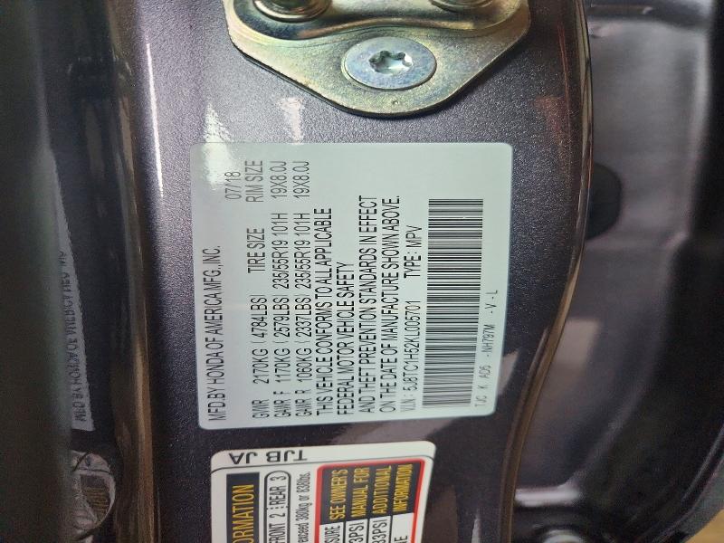 Продаж на аукціоні авто 2019 Acura Rdx, vin: 5J8TC1H52KL005701, номер лоту: 54788886