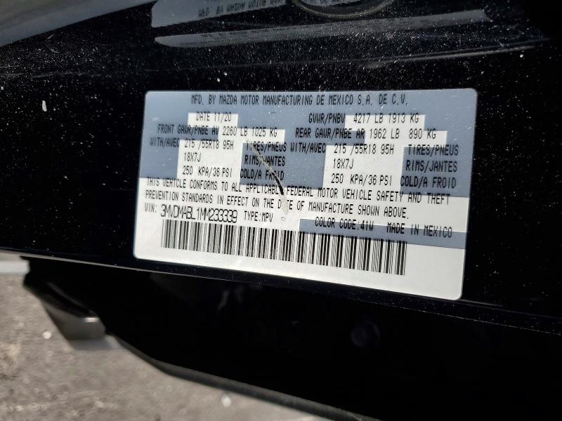 54122666 :رقم المزاد ، 3MVDMABL1MM233339 vin ، 2021 Mazda Cx-30 مزاد بيع