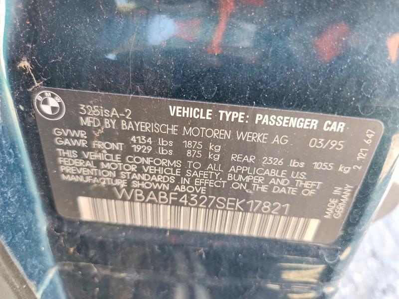 Продаж на аукціоні авто 1995 Bmw 325, vin: WBABF4327SEK17821, номер лоту: 54235466