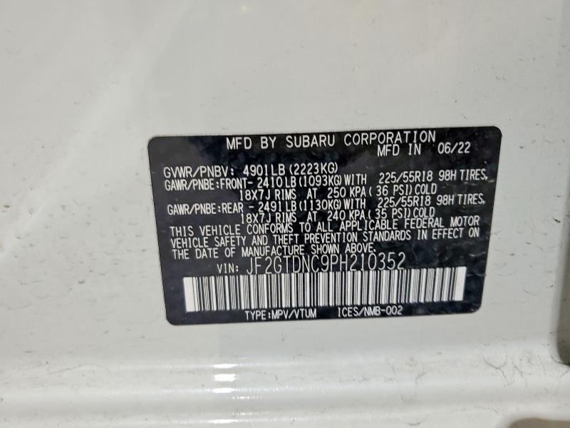 Aukcja sprzedaży 2023 Subaru Crosstrek, vin: JF2GTDNC9PH210352, numer aukcji: 51247316