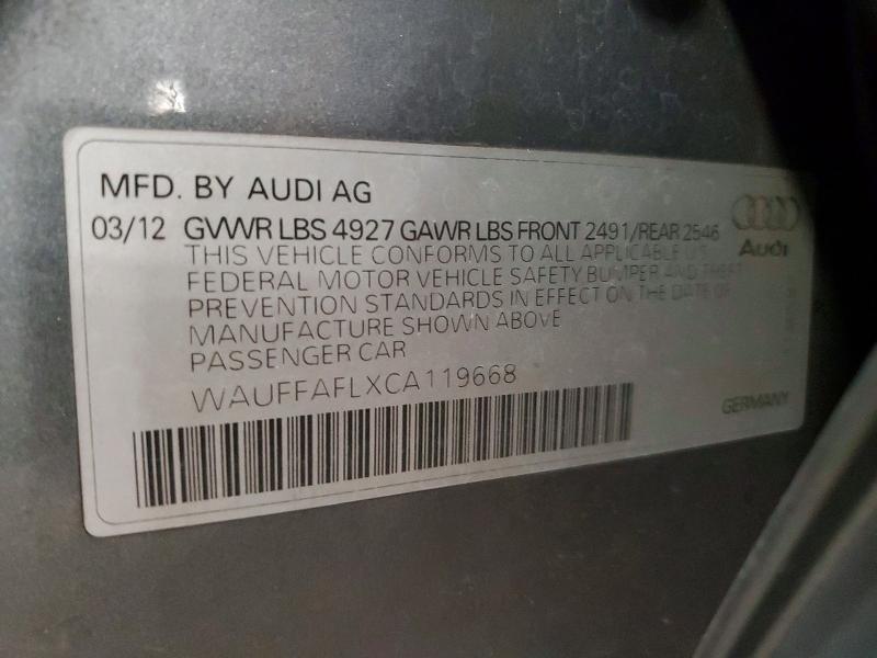 Продажа на аукционе авто 2012 Audi A4, vin: WAUFFAFLXCA119668, номер лота: 55577716