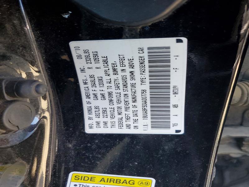 Aukcja sprzedaży 2010 Acura Tl, vin: 19UUA9F50AA007758, numer aukcji: 53334266
