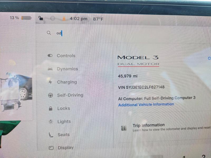 Продажа на аукционе авто 2020 Tesla Model 3, vin: 5YJ3E1EC2LF627148, номер лота: 53967666