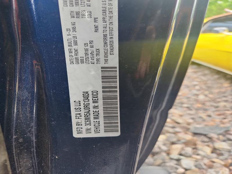 Продаж на аукціоні авто 2024 Ram 2500, vin: 3C6MR5AJ0RG134034, номер лоту: 52476256
