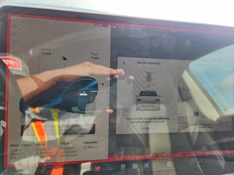Aukcja sprzedaży 2024 Tesla Model Y, vin: 7SAYGAEE1RF074392, numer aukcji: 51011446
