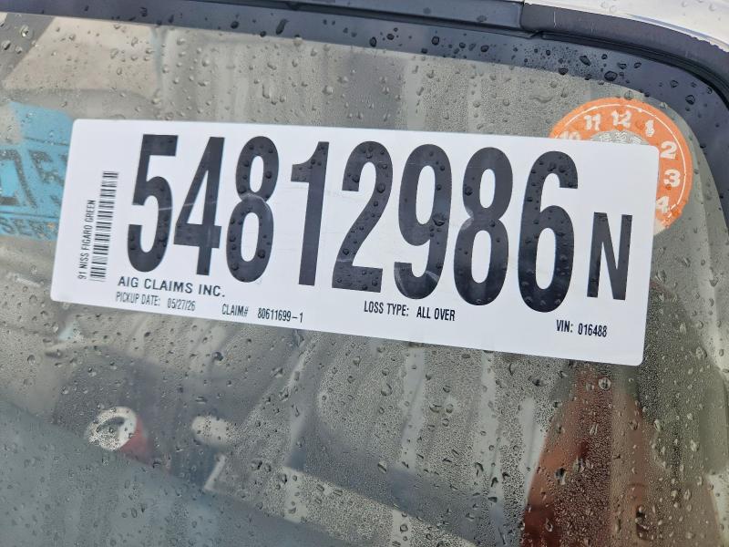 Aukcja sprzedaży 1991 Nissan Figaro, vin: FK10016488, numer aukcji: 54812986