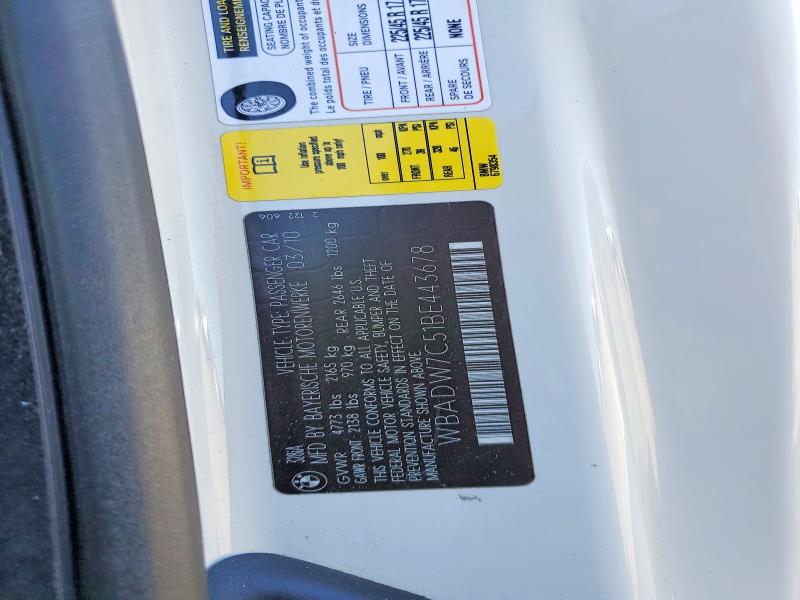 54306306 :رقم المزاد ، WBADW7C51BE443678 vin ، 2011 Bmw 328 مزاد بيع