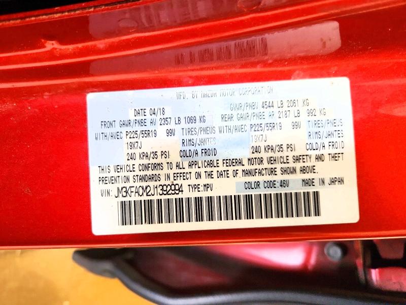 55338026 :رقم المزاد ، JM3KFACM2J1392994 vin ، 2018 Mazda Cx-5 مزاد بيع