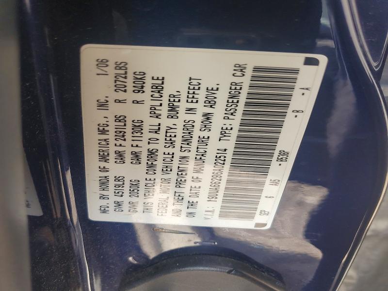 55388226 :رقم المزاد ، 19UUA66296A022514 vin ، 2006 Acura 3.2tl مزاد بيع