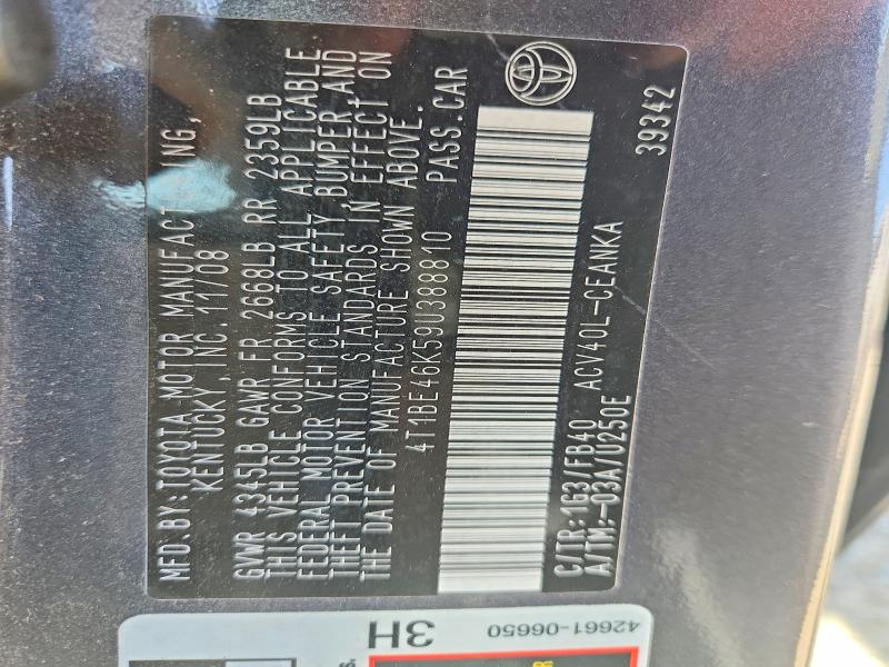 Продаж на аукціоні авто 2009 Toyota Camry, vin: 4T1BE46K59U388810, номер лоту: 52870166