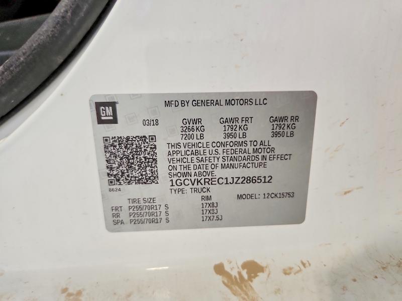 Продажа на аукционе авто 2018 Chevrolet Silverado, vin: 1GCVKREC1JZ286512, номер лота: 54771766