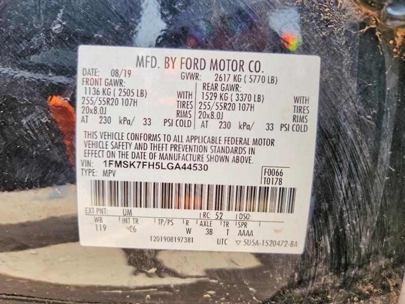 Продажа на аукционе авто 2020 Ford Explorer, vin: 1FMSK7FH5LGA44530, номер лота: 55460886