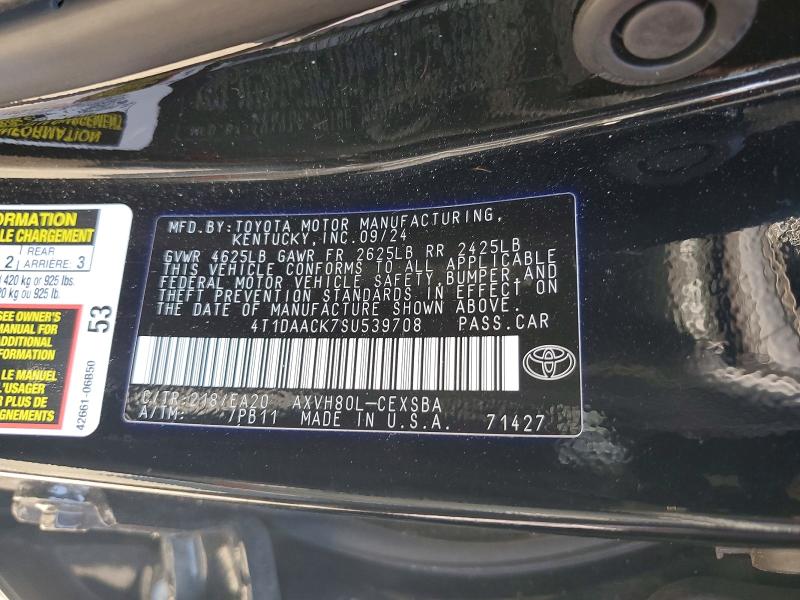 Продажа на аукционе авто 2025 Toyota Camry, vin: 4T1DAACK7SU539708, номер лота: 55162036