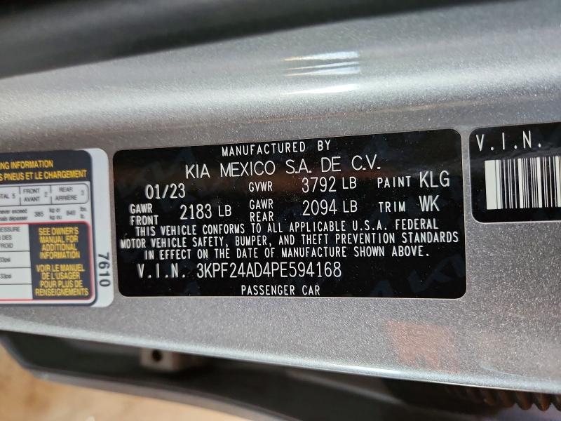 Aukcja sprzedaży 2023 Kia Forte, vin: 3KPF24AD4PE594168, numer aukcji: 53643216
