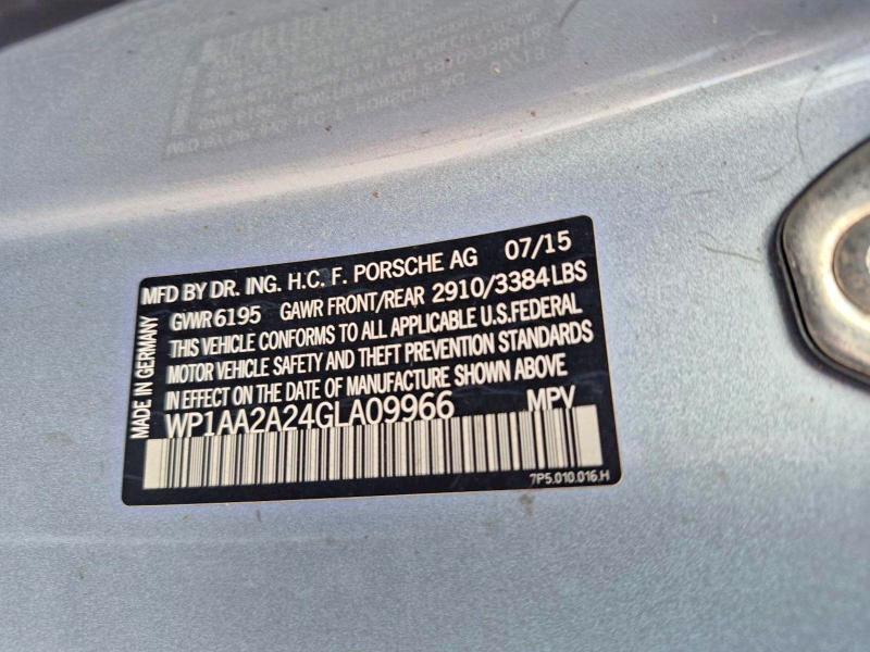 55167216 :رقم المزاد ، WP1AA2A24GLA09966 vin ، 2016 Porsche Cayenne مزاد بيع