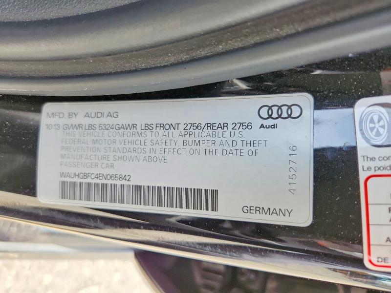 Aukcja sprzedaży 2014 Audi A6, vin: WAUHGBFC4EN065842, numer aukcji: 55228246