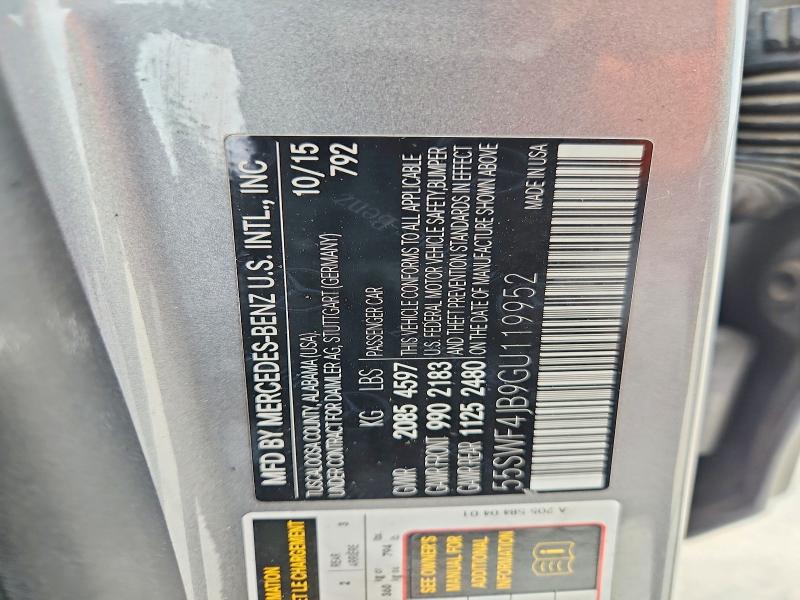 Aukcja sprzedaży 2016 Mercedes-benz C, vin: 55SWF4JB9GU119952, numer aukcji: 54418996