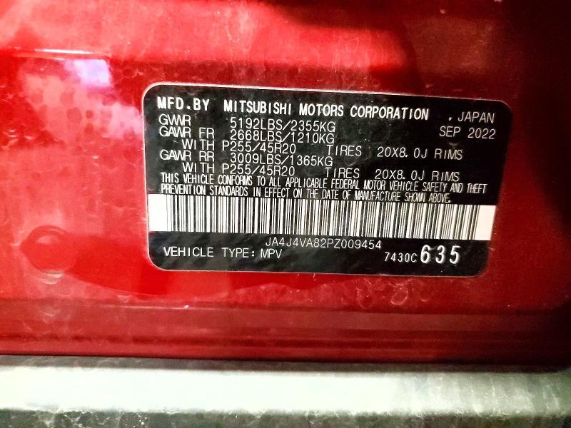 Aukcja sprzedaży 2023 Mitsubishi Outlander, vin: JA4J4VA82PZ009454, numer aukcji: 52759706