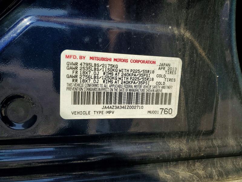 Aukcja sprzedaży 2014 Mitsubishi Outlander, vin: JA4AZ3A34EZ002710, numer aukcji: 54174756